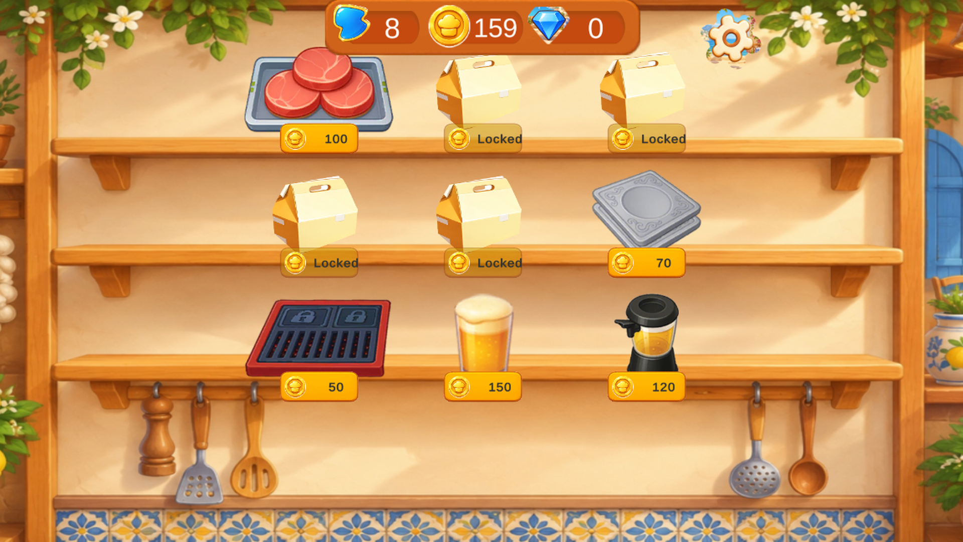 Fever Kitchen restaurant upgrade screen