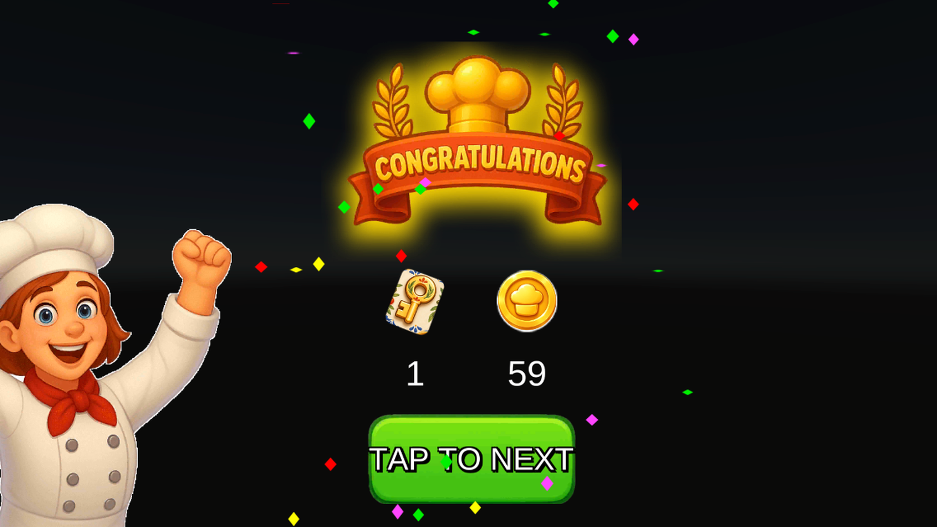Fever Kitchen completed order and rewards